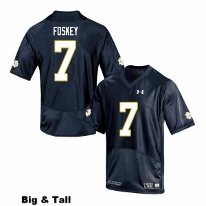 Notre Dame Fighting Irish Men's Isaiah Foskey #7 Navy Under Armour Authentic Stitched Big & Tall College NCAA Football Jersey FJL2399JF